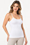 Women's 3-Pack 95% Cotton Bra Singlet with Support Thin Straps Tank Top - Flexible Soft Everyday Underwear - 3
