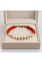 Orange Cream Beaded Bracelet – Stylish Daily Accessory with Gold Detail - 3