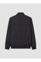 Black Standard Fit Stand Collar Men's Coat - 7