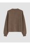 Brown Chinese Buttoned Women's Knitwear Cardigan - 6