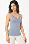 Women's 95% Cotton Lace Detailed Thin Strap Undershirt - Flexible Soft Daily Undergarment