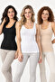 Women's 3-Pack 95% Cotton Wide Strap Basic Undershirts - Flexible Soft Everyday Undergarments