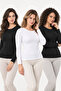 Women's 3-Pack 95% Cotton Crew Neck Long Sleeve Basic Top - Stretchy Soft Everyday Underwear