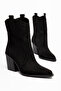 Women's Cowboy Boots with Western Stitching Detail, Pointed Toe, Thick Heel Boots