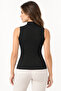 Women's 2-Pack 95% Cotton Half Turtleneck Sleeveless Basic Undershirts - Stretchy Soft Everyday Base Layer - 3
