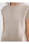 Beige Crew Neck Women's Knitwear Sweater - 3