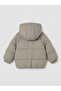 Khaki Hooded Baby Boy Puffer Coat - 2