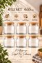 Sora Set of 6 Wooden Vacuum Lid Glass Tea, Sugar, Coffee Storage Jars Natural 635 Cc, Food Storage Container