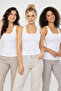 Women's 3-Pack 95% Cotton Square Neck Thick Strap Basic Undershirt - Flexible Soft Everyday Undergarment