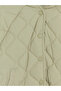 Green Hooded Quilted Girl's Coat - 4
