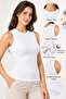 Women's 2-Pack 95% Cotton Sleeveless Basic Undershirts - Stretchable Soft Everyday Undergarments - 7