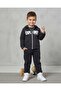 Boy's Winter 3-Strand Hooded Cardigan 2-3-4-5-6 Years Old 2-Piece Tracksuit Set - 3