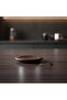 4-Piece Flat Glass Coffee Set – Acacia Wood Ring Handle Coaster, Presentation for 6 People, Coffee Set - 5