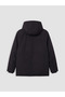 Black Regular Fit Hooded Men's Puffer Jacket - 5