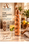 Copper Water Bottle 500–600 ml with Geometric and Forged Patterns - 2