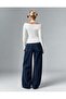 Women's Ecru Halter Neck Off-Shoulder Long Sleeve Fit Blouse - 5