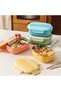 2 Pieces 2-Compartment Food Container – 304 Stainless Steel Inner Chamber, Leak-Proof Locking Lunchbox, Lunchbox with Spoon/Fork Compartment on the Lid - 5