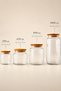 Sora Set of 12 Wooden Vacuum Lid Glass Legume Storage Jars Natural 890 Cc, Food Storage Container - 7