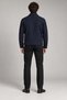 Men's Navy Blue, Classic Collar Zippered Lined Cashmere Jacket – Regular Fit Short Cut Winter Cashmere Jacket - 5