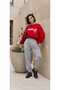 Zero-Collar Sweatshirt 2-Piece Combination Winter Shardonded Whatever Printed Women's / Men's Unisex Model