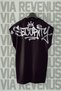 Security Back Printed Zero Sleeve Crew Neck Sports Tshirt