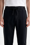 Lycra Ankle-Length Jogger Woven Trousers with Back Pockets - 3
