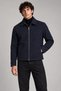 Men's Navy Blue, Classic Collar Zippered Lined Cashmere Jacket – Regular Fit Short Cut Winter Cashmere Jacket