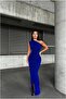 One-Shoulder Detailed Evening Dress Pleated