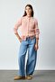 Regular Fit Crew Neck Floral Embroidered Knitwear Cardigan I8621Ax26Au - 2