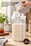 1 Piece Measuring Cup with Lid, Pulses Storage Container – 1800 ml Design with Handle, Transparent Body with Measurements, Leak-Proof Lid, Food Storage Container