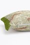 Garden Soirée Sage Green Fringed Cushion Cover with Flower and Goblet Figures - 5