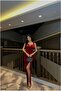 Slit Maxi Evening Dress with Straps