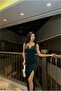 Slit Maxi Evening Dress with Straps - 2