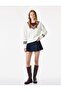 Hair Braid Textured Ribbed V-Neck Long Sleeve Knitwear Sweater