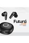 Futura AI-200 Wireless AI Earbuds, Real-Time Translation, Bluetooth 6.0, 42H Playtime, 4 Mic ANC+ENC, 2 Mic TWS, AI Voice Assistant, 100+ Language Translator, 3EQ, 48ms Low Latency (Black) - 2