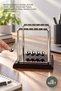 10 Pieces Medium Size Newton Balance Balls – Desktop Newton Pendulum, Kinetic Decor, Wood-Look Base, Stainless Steel Ball, Newton Cradle
