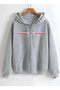 3 Thread Gray Natural Realm Paris Zippered Winter Cardigan - Printed Oversized Hooded Jacket