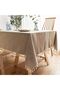 مفرش طاولة من الكتان والقطن قابل للغسل، مفرش طاولة مستطيل قابل للغسل للمنزل والمطبخ وغرفة الطعام - 2