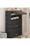 Portable Shoe Rack Organizer 7-Tier Shoe Cabinet 21-Pair shoe Storage Free Standing Stackable Space Shoe Rack dust-proof design for entrance door, Black - 7