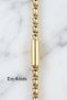 Steel Linea Cylinder Detailed Cube Chain Bracelet 4 mm Gold Color |   Anti-Tarnish, Women'S, 2 Years Warranty - 4