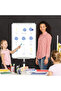 Mobile Whiteboard,90x60cm Stand Magnetic Dry Erase Board, Chart Easel Board with Adjustable Height,Suitable for Office,Home, Classroom - 7