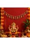 36 Inch Golden Ganesha Diwali Toran Toranam for Door & Indian Puja Decorations | Wall Hanging Toran Bandarwar for Home, Mandir, Housewarming | Diwali Decorations