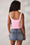 Ballerina Pink Strappy Bustier Blouse with Ruched Detail - 5