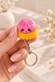 Clicker Mini Chinese Dumpling Keychain Kawaii Dumpling Fidget Keychain 2 Pieces - 2