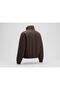 Bondit Fabric Zippered Bomber Jacket Black-Brown - 5