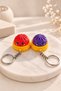 Clicker Mini Chinese Dumpling Keychain Kawaii Dumpling Fidget Keychain 2 Pieces - 5