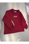 Boy's Burgundy Animal Print 100% Cotton Sweatshirt - 3