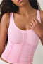 Ballerina Pink Strappy Bustier Blouse with Ruched Detail - 4