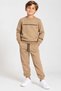 Kids Boys 2 Thread Fabric Double Tracksuit Set Printed Sweatshirt and Pocketed Belted Pants
