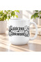 Porcelain Mug with the Saying "Little Things Big Happiness" 300 ml – Gift Coffee and Tea Cup with Floral and Bird Pattern - 2